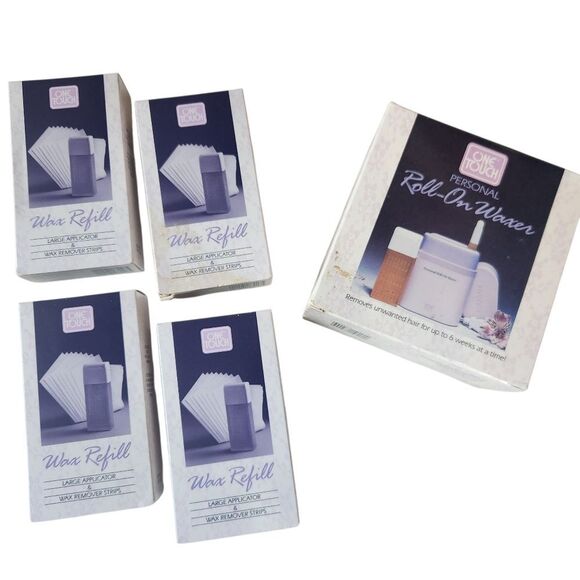 Vintage One Touch Roll On Waxer with 4 Refills Personal Legs Arms Face Body - Picture 1 of 11